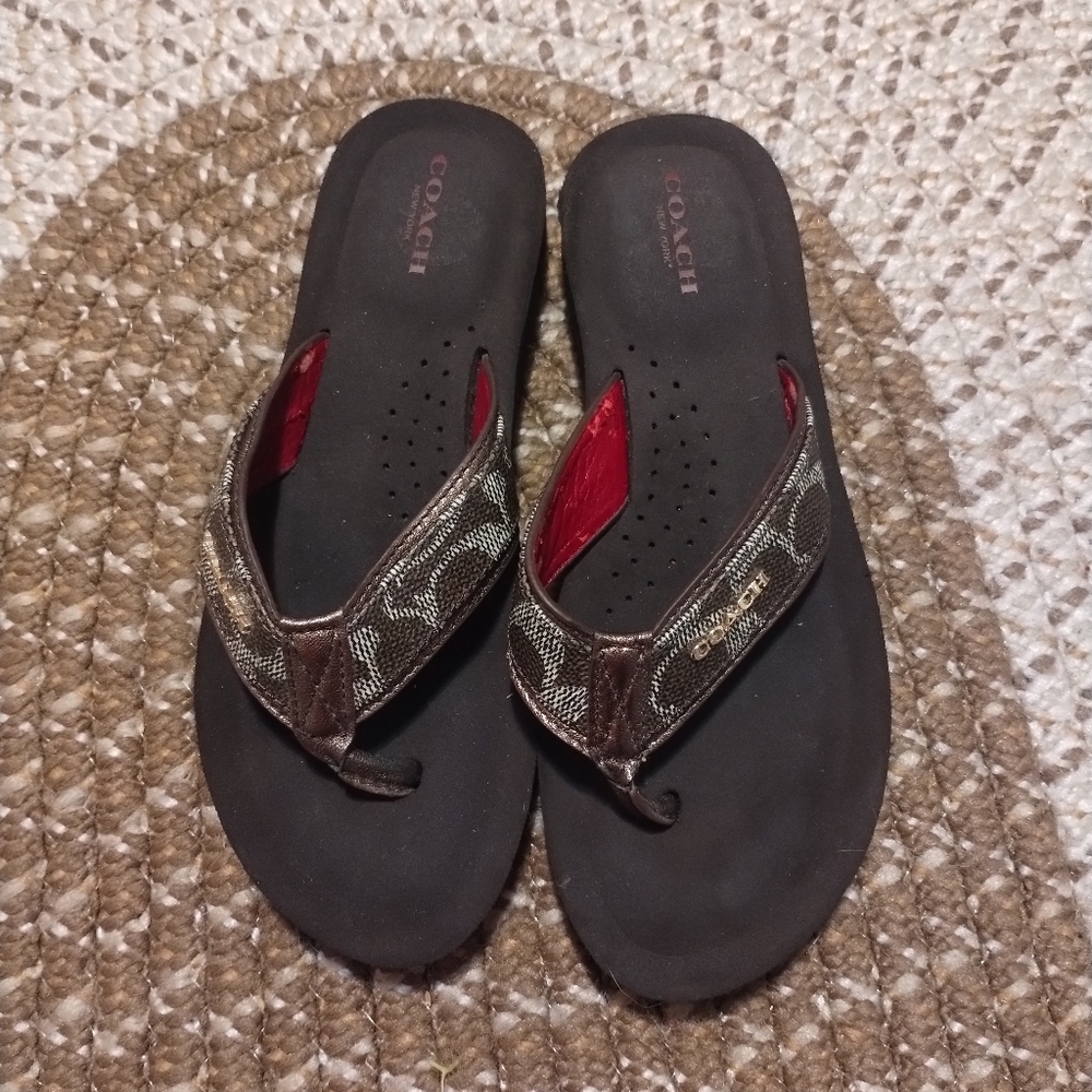 COPY - Coach Judy signature canvas and leather sandals
